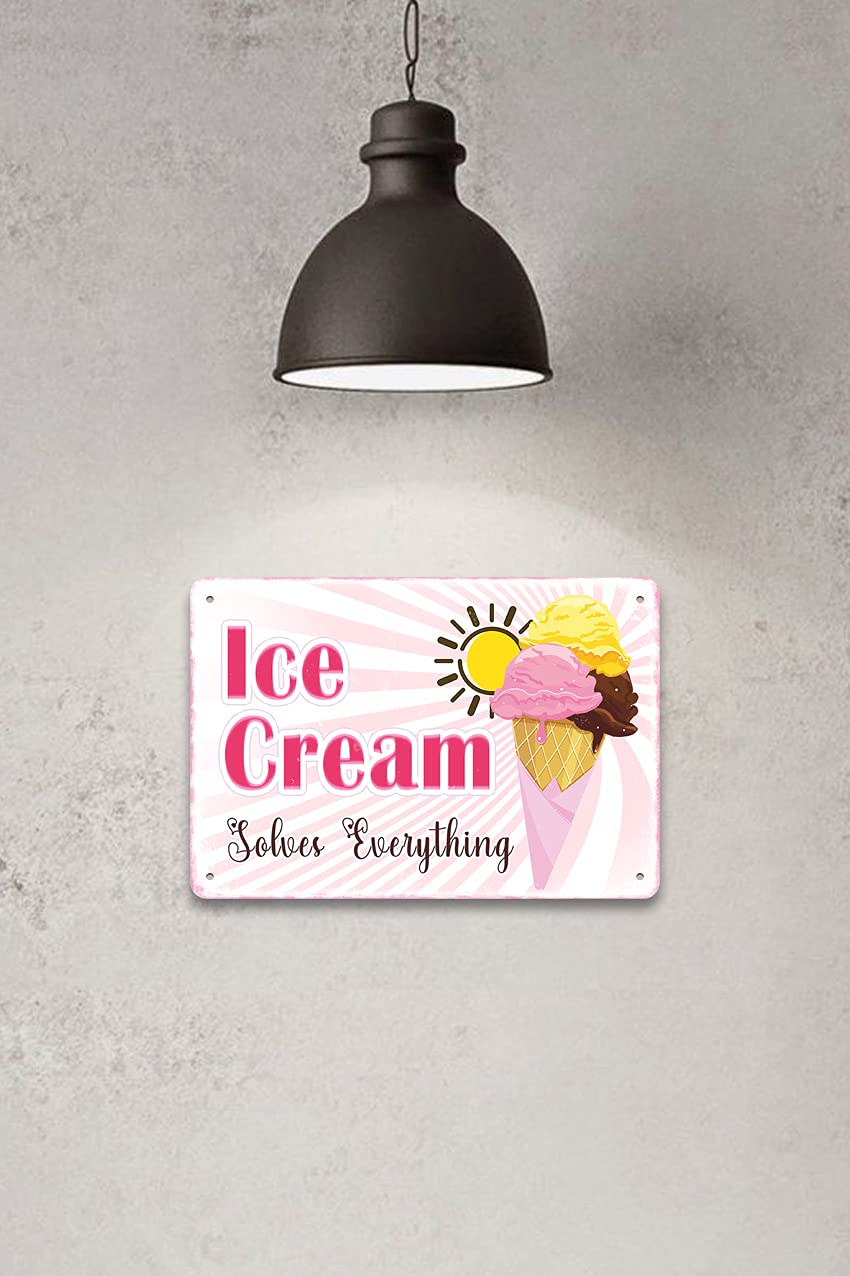Amazon.com: Ice Cream Tin Sign Funny Vintage Decor,Ice Cream